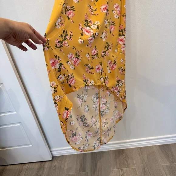 NOBO Floral Yellow High-Low Dress Size 2XL (19) - Picture 3 of 7